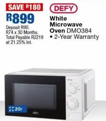 OK Furniture Defy white microwave oven dmo384 offer