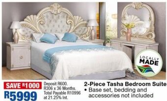 OK Furniture 2 piece tasha bedroom suite offer