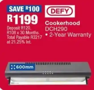 OK Furniture Defy cookerhood dch290 offer