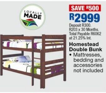 Homestead double bunk