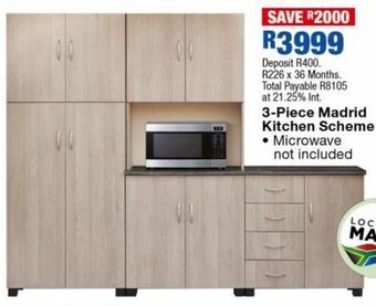 OK Furniture 3 piece madrid kitchen scheme offer