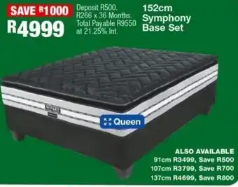 OK Furniture 152 cm symphony base set offer
