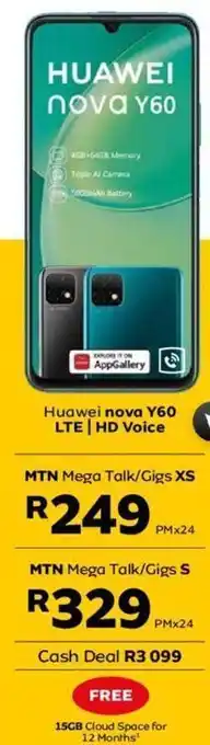 MTN Huawei nova y60 lte offer