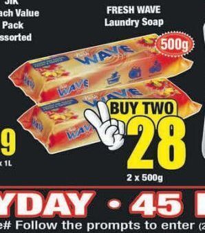 Boxer Fresh wave laundry soap 2 offer