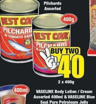 Boxer Best cook pilchards 2 offer