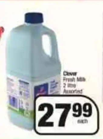 Spar Clover Fresh Milk 2 Litre Assorted offer