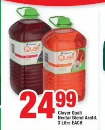 OK Foods Clover Quali Nectar Blend Asstd 3 Litre Each offer