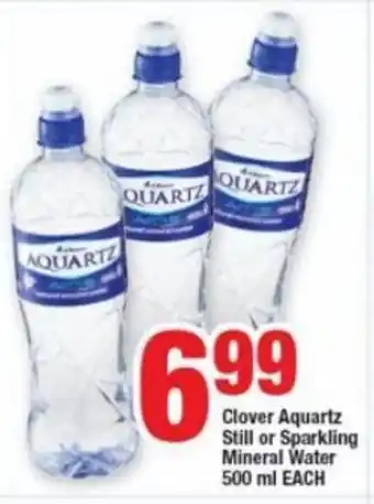OK Foods Clover Aquartz Still or Sparkling Mineral Water 500 ml each offer