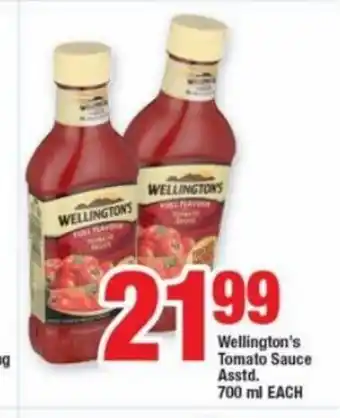 OK Foods Wellington's Tomato Sauce Asstd 700 ml each offer