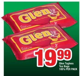 OK Foods Glen Tagless Tea Bags 100's per pack offer