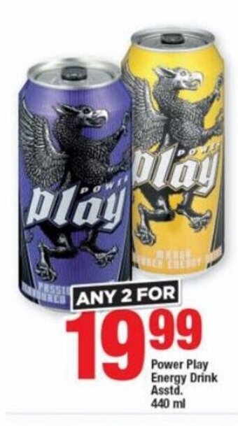 OK Foods Power Play Energy Drink Asstd 440 ml offer