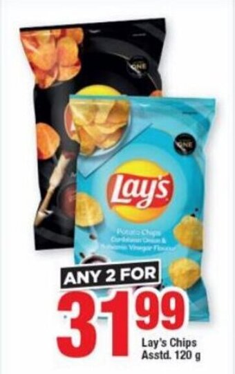 OK Foods Lay's Chips Asstd 120g offer