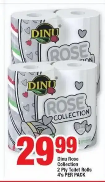 OK Foods Dinu Rose Collection 2 Ply Toilet Rolls 4's per pack offer