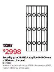 Leroy Merlin Xpanda Security Gate Aluglide 10 1000mm x 2150mm Charcoal offer