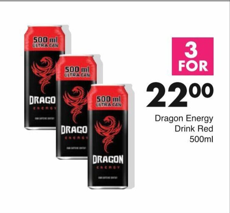 Dragon Energy Drink Red 500 ml offer at Save