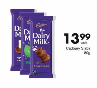 Save Cadbury Slabs 80g offer