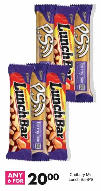 Save Cadbury Mini Lunch Bar / PS offer