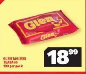 Usave Glen Tagless Teabags 100 per pack offer