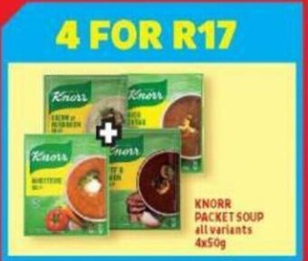 Usave Knorr Packet Soup All Variants 4x50g offer
