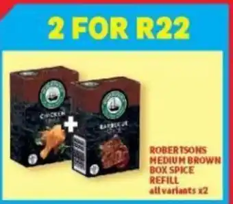 Usave Robertsons Medium Brown Box Spice Refill All Variants x 2 offer