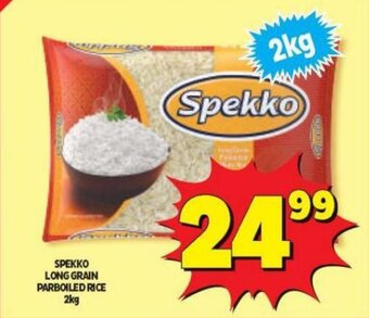 Usave Spekko Long Grain Parboiled Rice 2kg offer