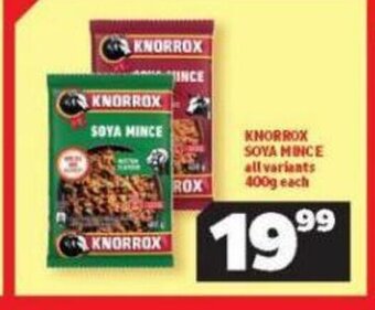 Usave Knorrox Soya Mince All Variants 400g each offer