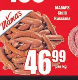 Boxer Mama's chilli russians offer