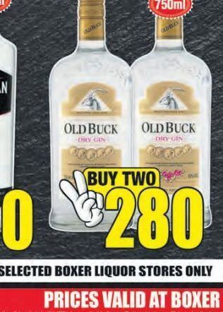 Boxer Old buck gin 2 offer
