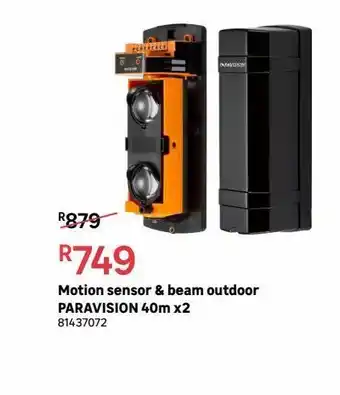 Motion sensor & beam outdoor paravision 40m x 2