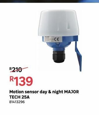Motion sensor day & night major tech 25a