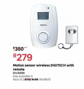 Motion sensor wireless digitech with remote