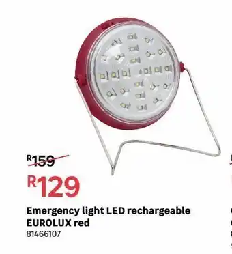 Leroy Merlin Emergency light led rechargeable eurolux red offer