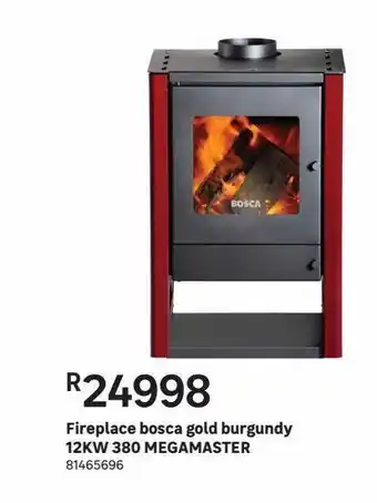 Leroy Merlin Fireplace bosca gold burgundy 12kw 380 megamaster offer
