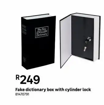 Leroy Merlin Fake dictionary box with cylinder lock offer