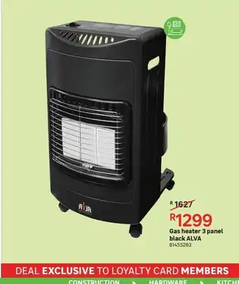 Leroy Merlin Gas heater 3 panel black alva offer