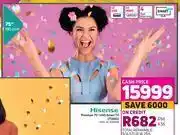 Game Hisense 75" (190.5cm) Premium UHD Smart TV 75A6G offer