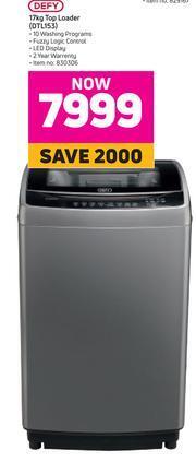 Game Defy 17Kg Top Loader Washing Machine DTL153 offer