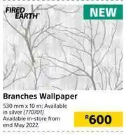 Builders Warehouse Fired Earth Branches Wallpaper-530mm x 10m offer