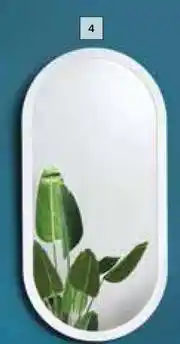 Builders Warehouse Alhambra Pill Shaped Mirror (White)-600mm x 12mm x 1.2m offer