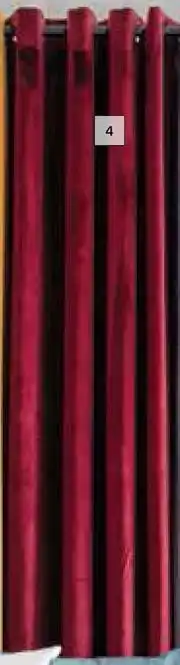 Builders Warehouse DH Velvet Eyelet Curtain (Burgundy)-2.3m x 2.5m offer
