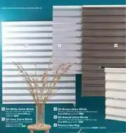 DH White Zebra Blinds-470mm x 900mm Each