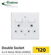 Builders Warehouse Crabtree Double Socket offer