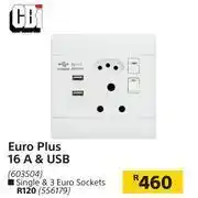 Builders Warehouse CBi Euro Plus 16A & USB offer