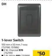 Builders Warehouse DH 1 Lever Switch 1Way 100mm x 50mm offer