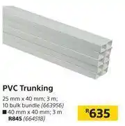 Builders Warehouse PVC Trunking 25mm x 40mm x 3m offer