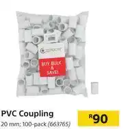 Builders Warehouse PVC Coupling 20mm-100 Per Pack offer