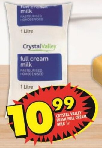 Shoprite Crystal Valley Fresh Full Cream Milk 1L offer