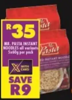 Shoprite Mr. Pasta Instant Noodles All Variants 5 x 60g offer