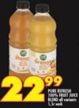 Pure Refresh 100% Fruit Juice Blend All Variants 1,5L