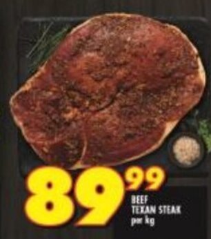 Shoprite Beef Texan Steak offer